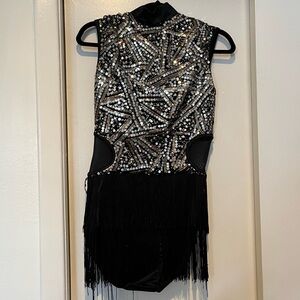 Weissman. MA, black/silver/gold with fringe